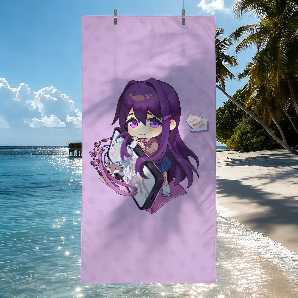 Game Anime cartoon D-DDLC Towel Quick Drying Beach Towels Are Suitable For Swimming Pools Camping Yoga And The Gym