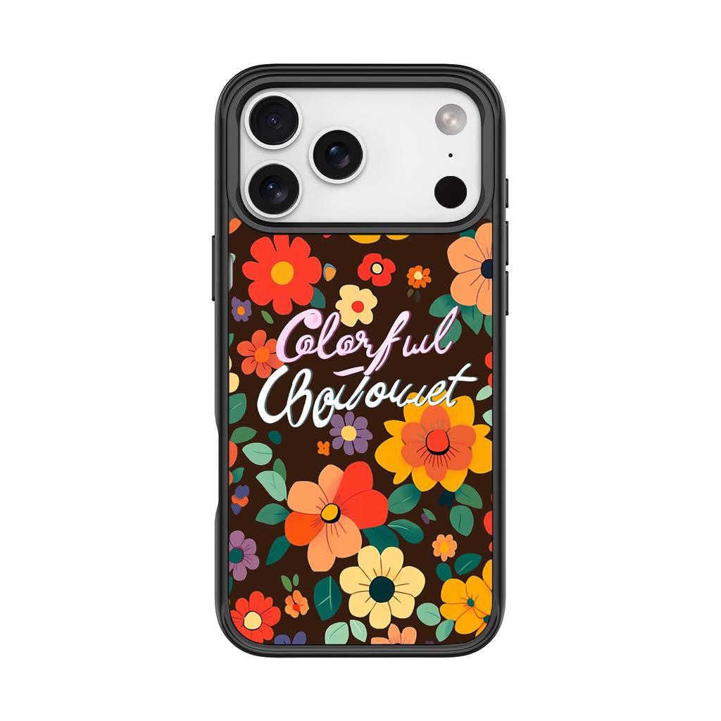 Applicable To Apple 17pro Mobile Phone Case, Advanced Sense 16 Replaceable Back Plate 15promax Magnetic Mobile Phone Case, Multi-color Flower