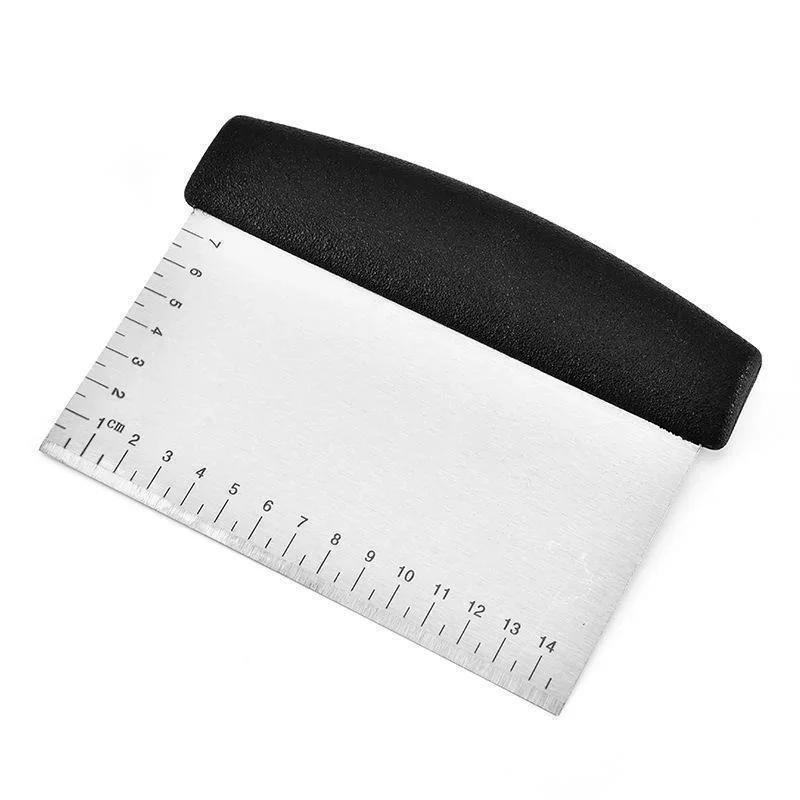 

Скребок и измельчитель из нержавеющей стали для кухни, кондитерских изделий, металлический резак для теста, разглаживатель для глазури, скребок для украшения тортов, измельчитель теста чёрный