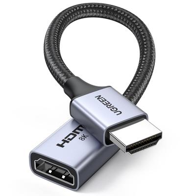 Ugreen HDMI Extension 8K 60Hz 3D Support Male To Compatible with Fire TV and HDMI Extension Male To 15cm Cable, (HDMI Female), PS4/PS3, Stick, HDTV,