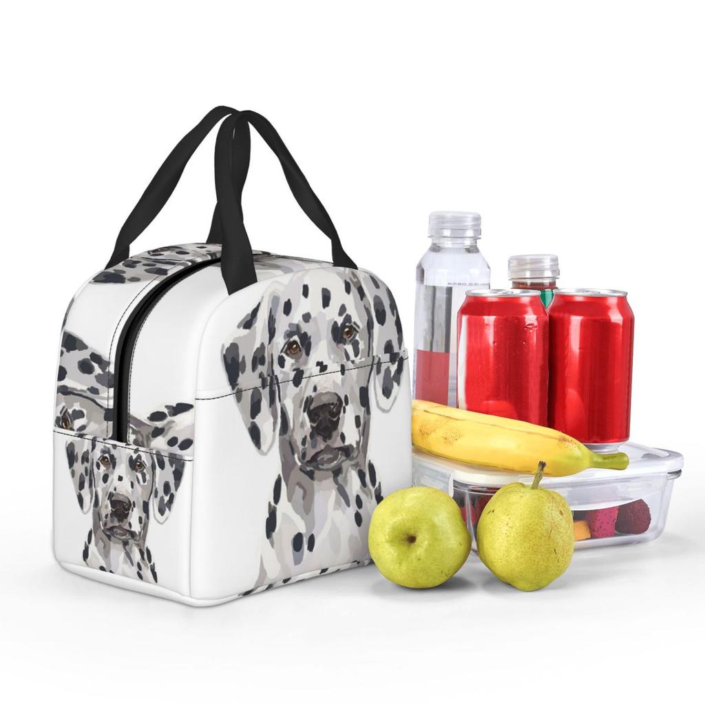 Dalmatian Insulated Lunch Bag for Kids School Cooler Thermal Food Box Tote Portable Lunch Boxes Container