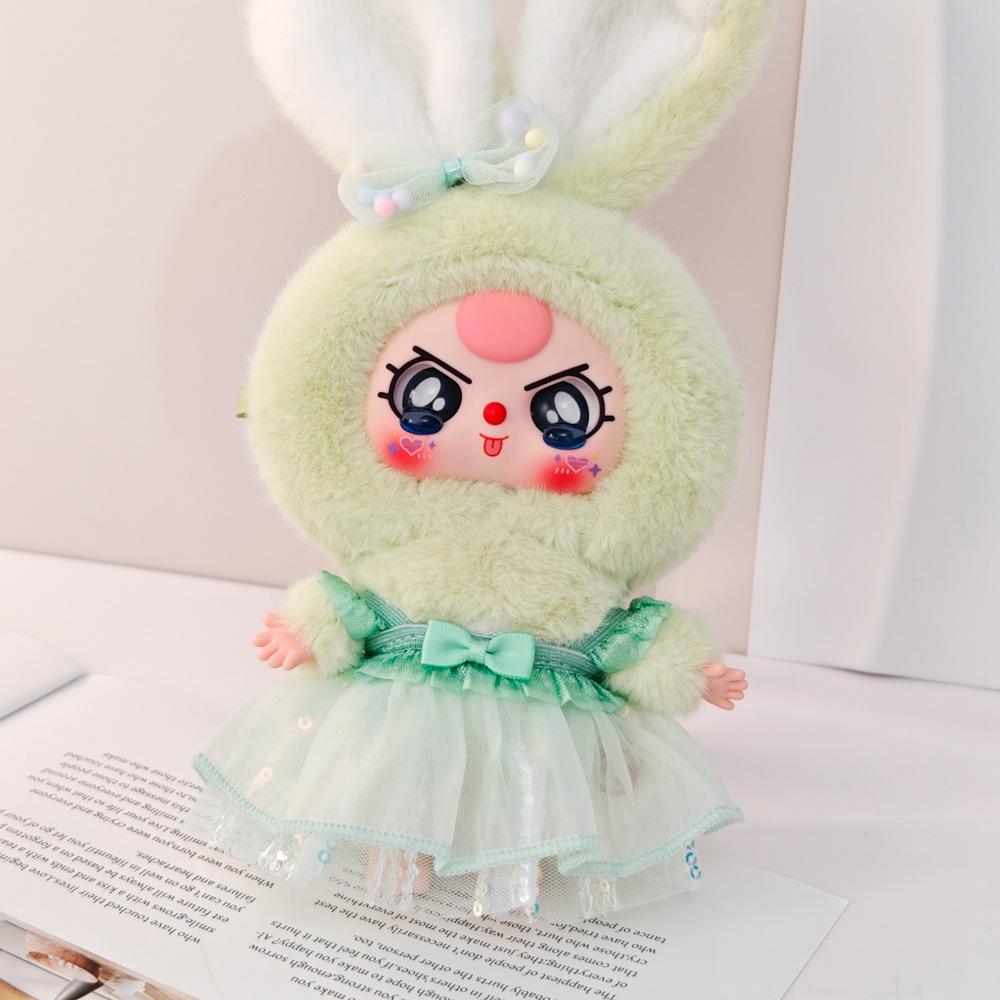 Macaron Little Rabbit Doll Clothes: Cute Pendant, Outfit for 3-Year-Old, Blind Box Edition