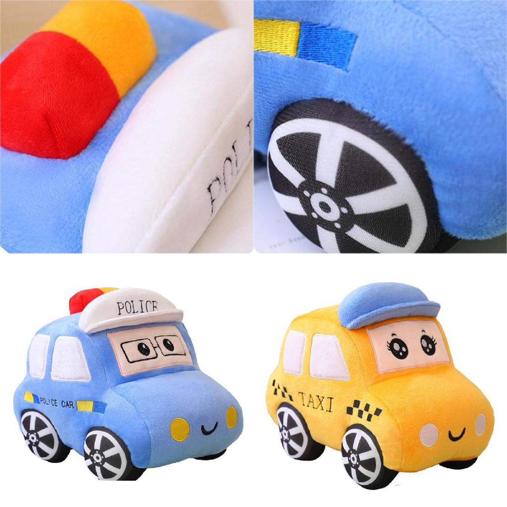 Ultra-plush Short Fur Cartoon Car Pillow- Available In 3 Vibrant Colors
