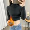 Women's Plus Velvet Warm Knit Sweater, High Collar, Long Sleeve, Thick Inner Layer - 2025 Autumn/Winter Collection