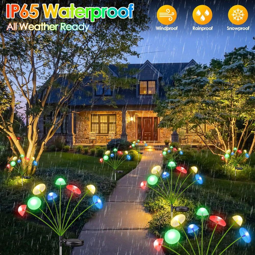 10LED Light Source Solar Jellyfish Light Silicone Material Waterproof Lawn Lamp Yard Atmosphere