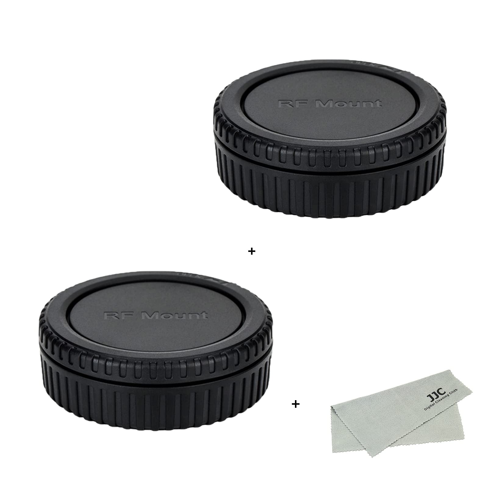 

Two Pairs of JJC Camera Body Caps Rear Lens Caps for Canon EOS R5 Mark and Ra Compatible with Canon RF Mount Camera Body + R50V, R1, II, R100, R8,