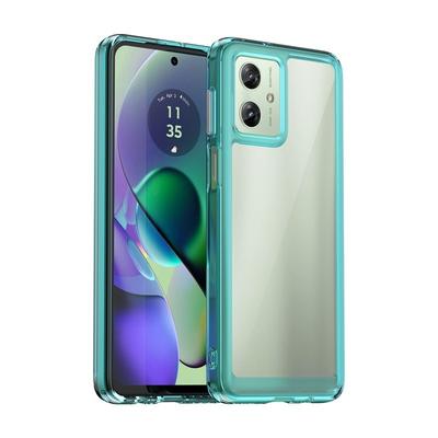 Transparentní PMMA pouzdro pro Motorola Moto G84 G54 Power G64 G53 G34 G24 G23 G04 G04S 5G barevný měkký okraj zadní skořepina pevný kryt