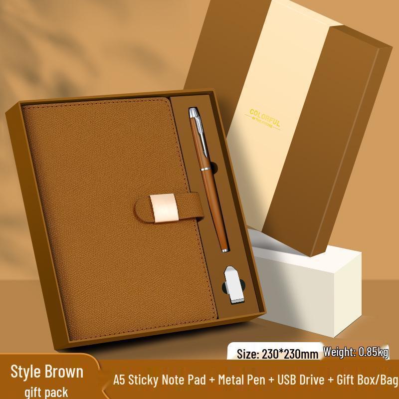 Customized Logo Laptop Gift Set: Thickened Notebook with Clasp, Perfect for Business Office Culture Gifts