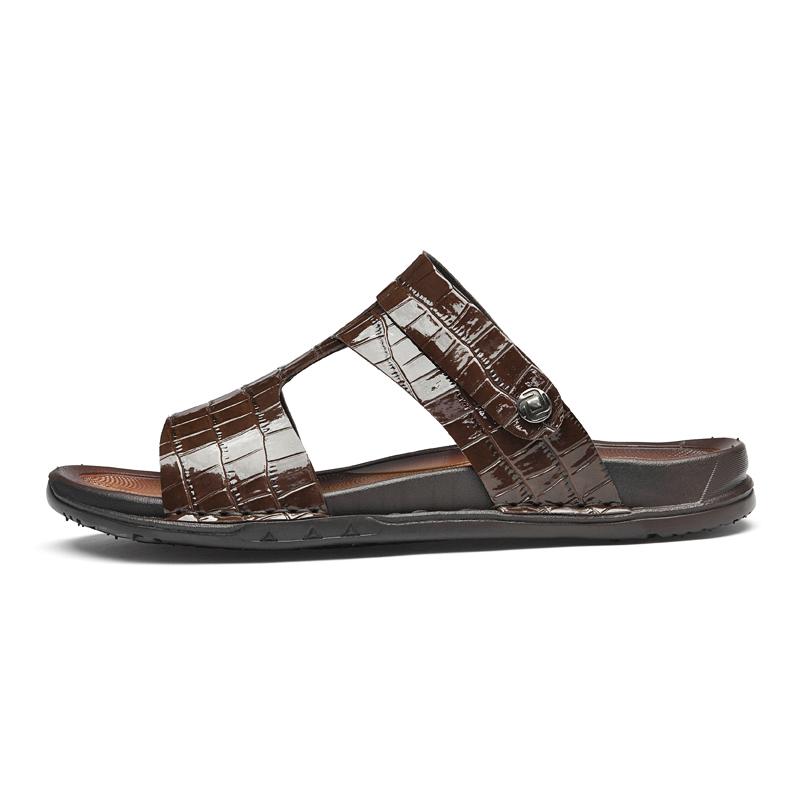 Pánské sandály z pravé kůže Letní Business Neformální Pánské pantofle