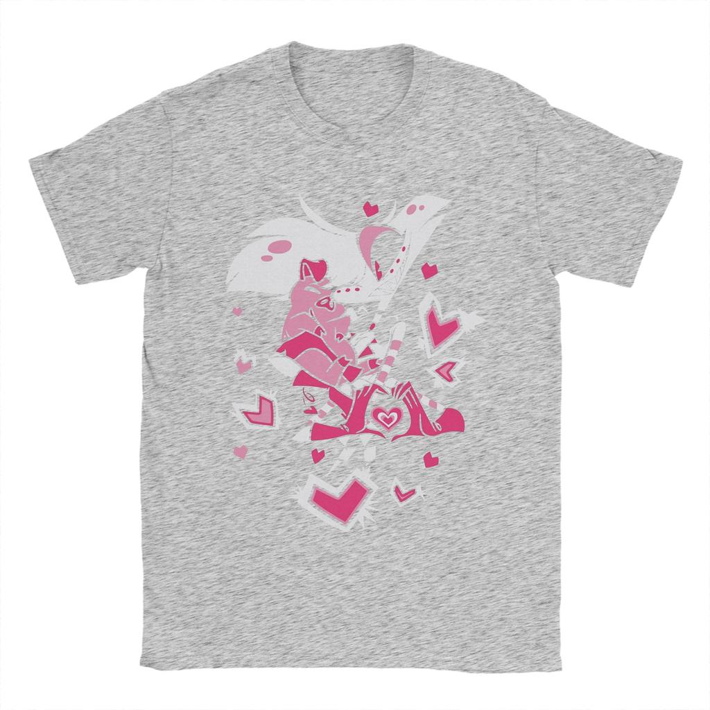 Hazbins Hotels Cute Angel Dust and Fat Nuggets Men's T Shirt Tee Shirt Short Sleeve Crew Neck T-Shirt Cotton Plus Size Clothing