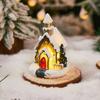 Christmas Decorations Luminous Resin Christmas Small House Micro Landscape Christmas Snow House Gift Ornaments