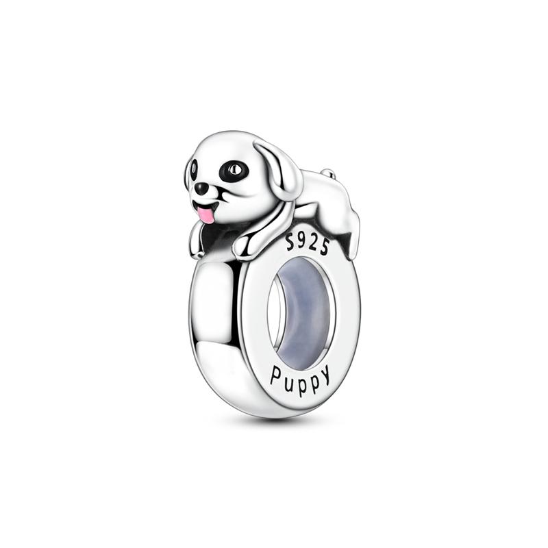 Original 925 Sterling Silver Bead Charm Cute Animal Series Silicone Clip Bead Fit Original Bracelet For Women DIY Jewelry Gift