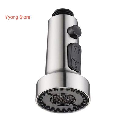 Faucet Sprayer Head Removable 3-Function Adjustable Pull-Out Metal Nozzle Replacement Bathroom Shower Head Sink Faucet Extender Kitchen Supplies