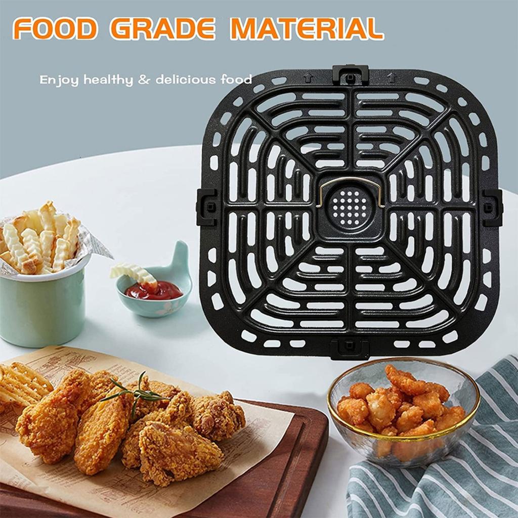 Air Fryers Crisper Plate Replacement Grill Pan Square Non-Stick Fry Coating Pan for Instant Vortex 6qt Accessories