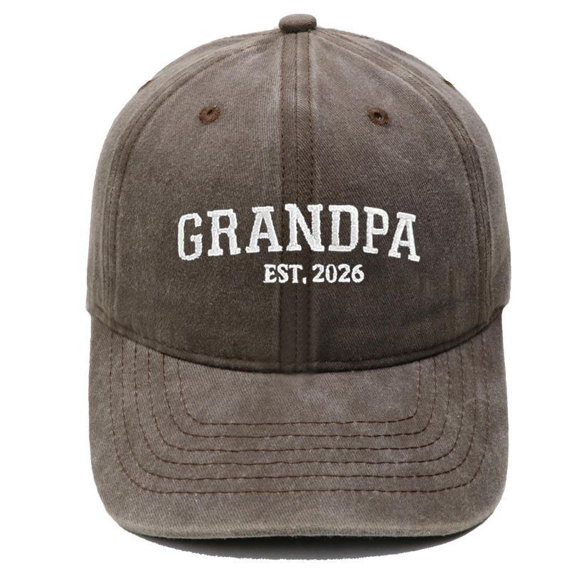 Hot Sale DAD MOM Embroidered Baseball Cap Washed Retro Male and Female Couples Casual Versatile Hat