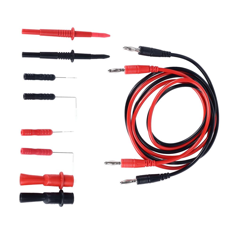 10PCS Set Multimeter Test S Kit Universal Black and Red Electrical Multimeter Testing Probe Set