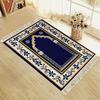 Twin Minaret Mosque Floral Islamic Prayer Mat, Foldable Portable Muslim Prayer Rug, Religious Worship Mat for Home Decor
