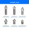 Bi-Metal Hardened Steel Nozzle for 3D Printers - Compatible with V6, MK8, Volcano, K1, Bamboo, Neptune Models.