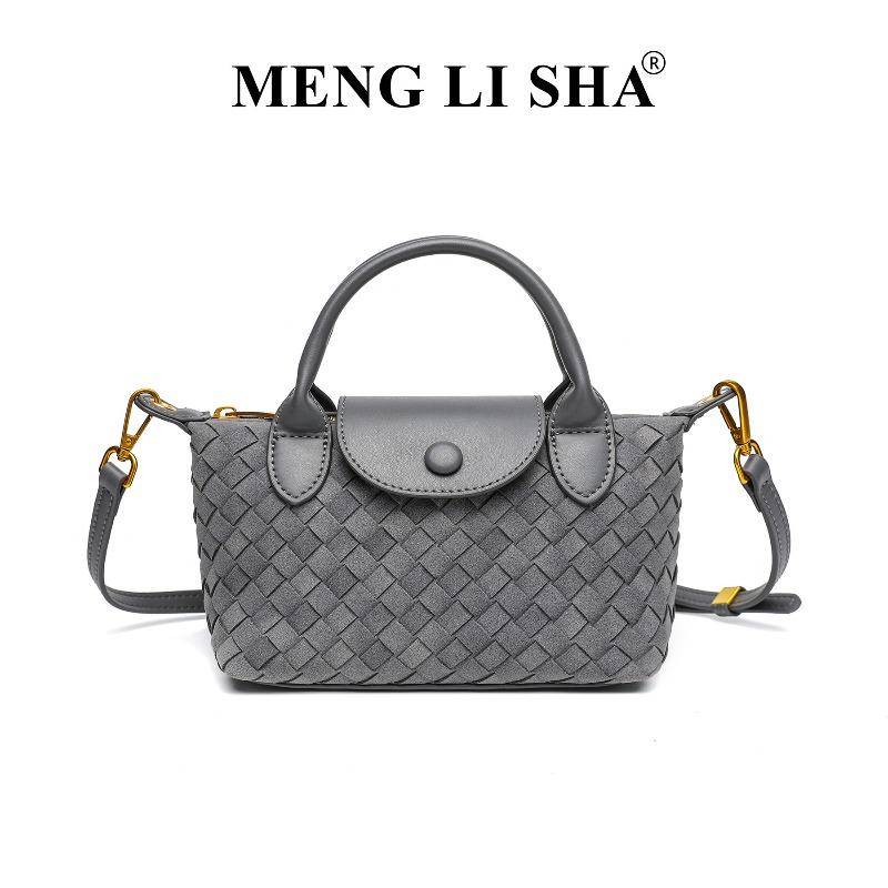 Nuova alla moda borsa tessuta a mano a spalla singola crossbody Borsa a forma di raviolo Longxiang versatile per pendolari portatile borsa da donna