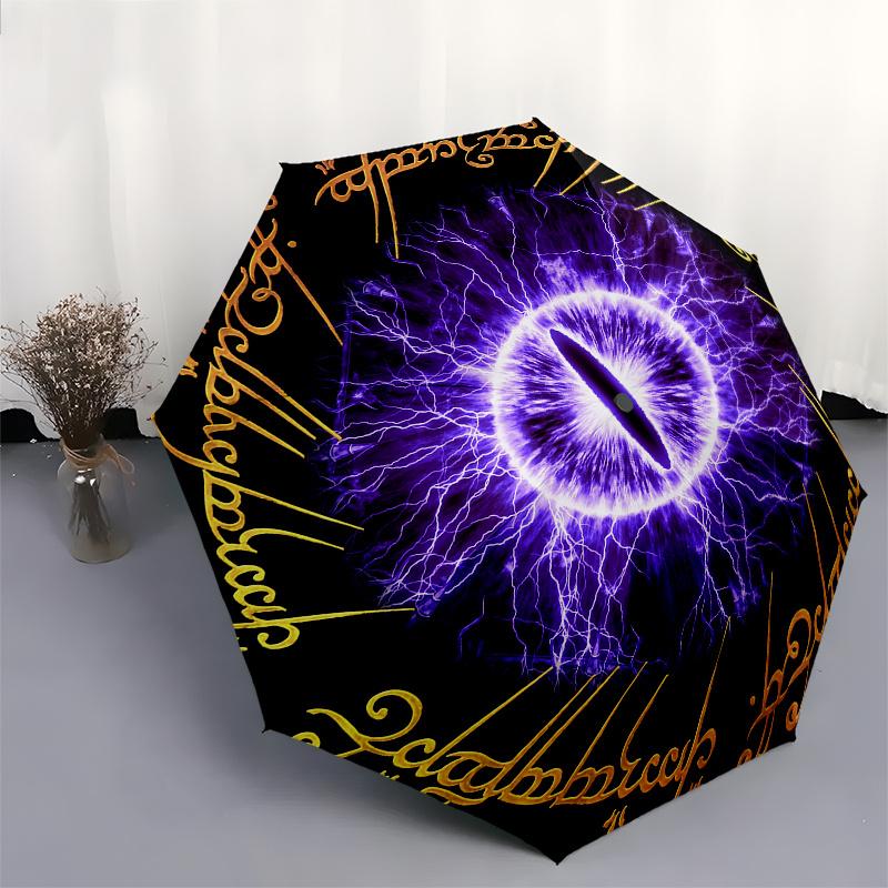 Eye of Sauron: Lord of the Rings Inspired Fantasy Art PrintUmbrella, Portable 3-Fold Compact Umbrella for Men & Women Gift