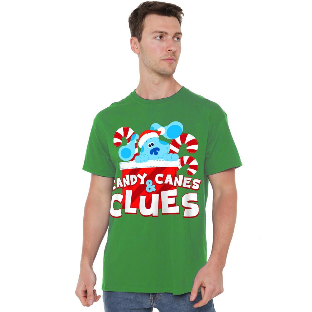 Blue S Clues You Christmas Candy Canes And Clues T-Shirt S-2XL Kelly Green S