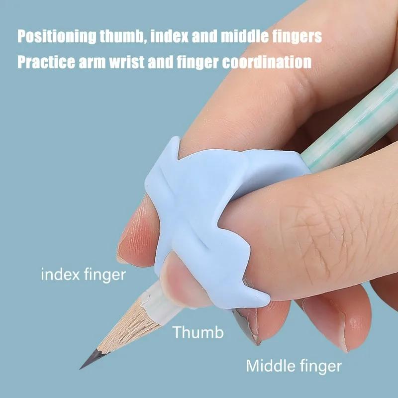 Children Writing Pencil Pen Holder Learning Practice Soft Silicone Pencil Grips for Kid Student Handwriting Posture Correction