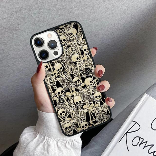 Cool Skull Gothic Phone Case Cover For iPhone 17 Air 16 15 14 Plus 12 13 Pro Max Coque Shell Fundas