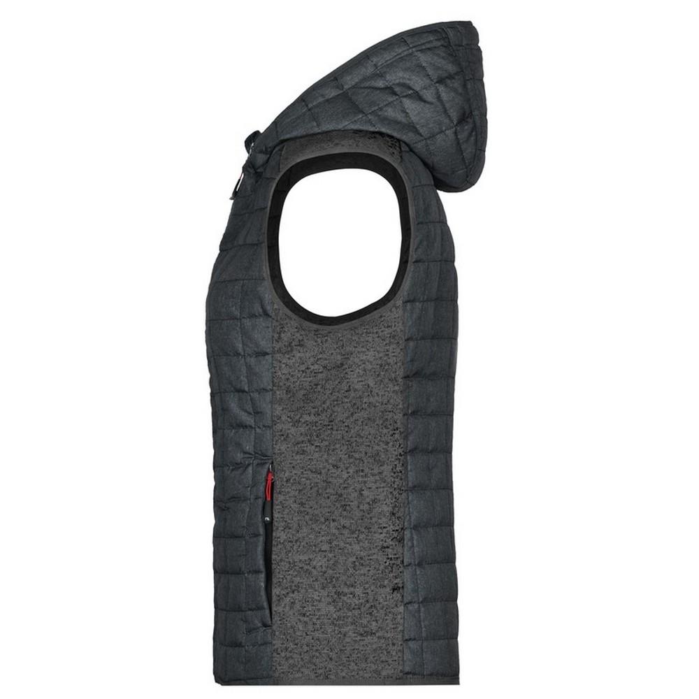 James and Nicholson Damen Melange Strick Ärmellose Hybridjacke