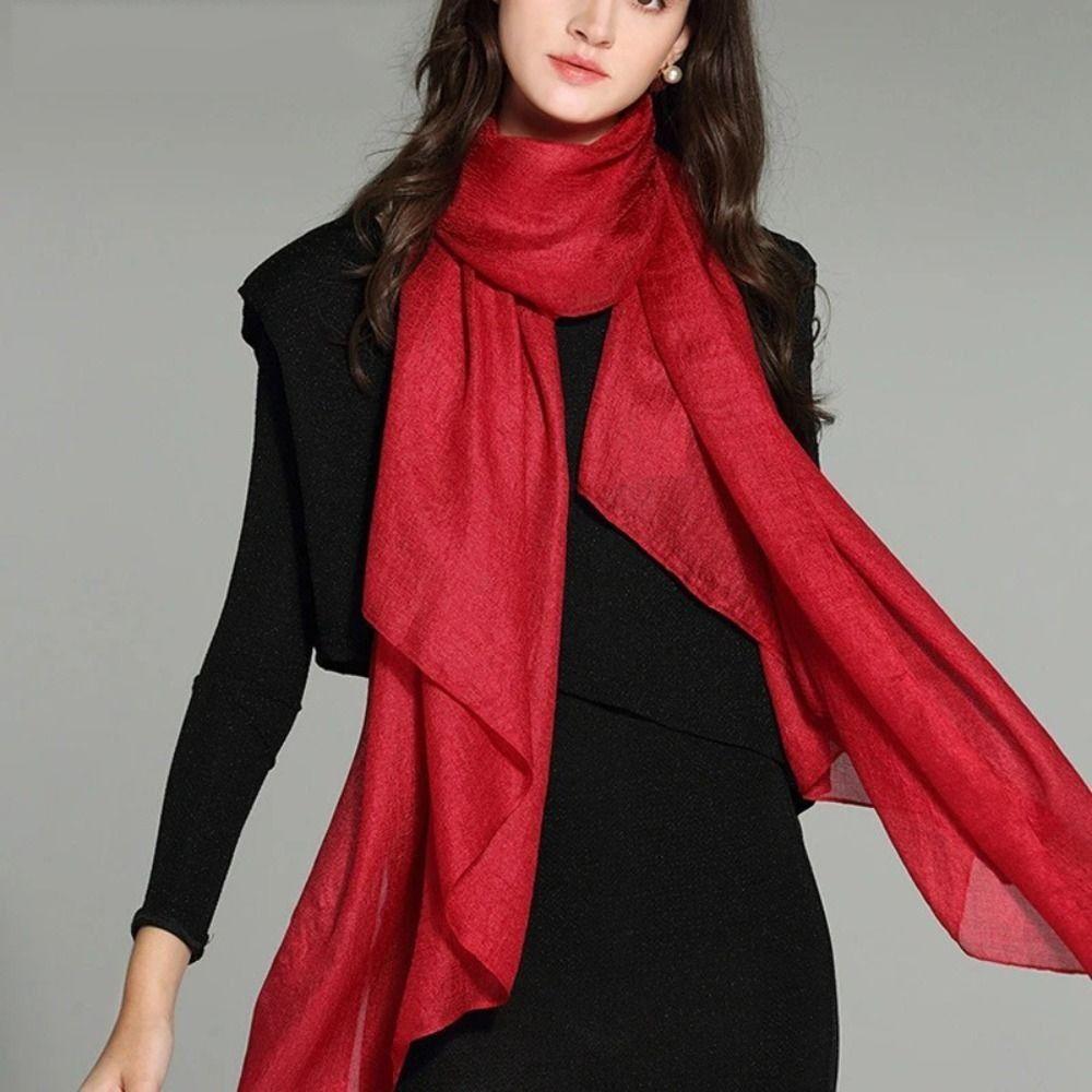 Head Wrap Women Plain Scarf Linen Plus Size Hijab New Female Sunscreen Shawl