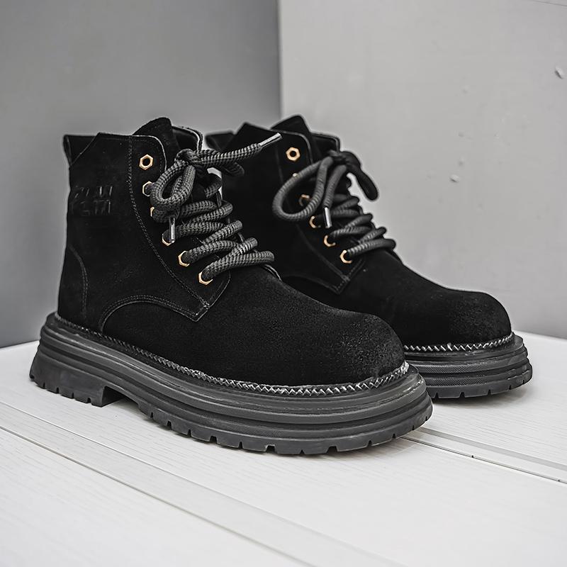 New Tooling Military Training Mountaineering High-top Rhubarb British Spring Martin Boots Men's Combat Boots 2025 Desert Shoes Universal