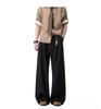 American street retro solid color drape trousers men's trendy brand loose wide-leg casual versatile old money style trousers