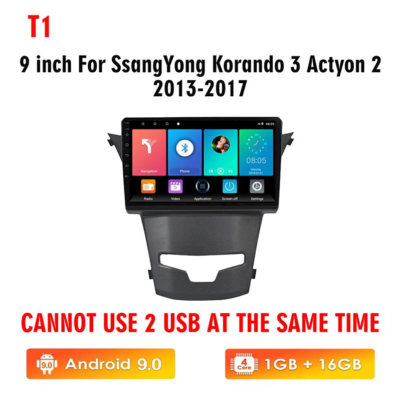 

Icreative автомобильное радио для SsangYong Korando 3 Actyon 2 2013-2017 Android 10 стерео мультимедийный GPS Navi DSP Carplay авторадио головное устройство