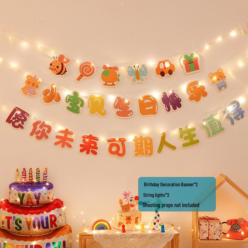 First Birthday Pom-Pom Bunting & Photo Banner for Boys and Girls