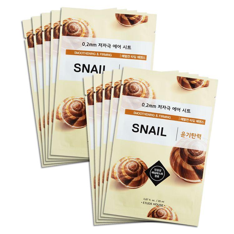 ETUDE HOUSE 0.2MM THERAPY AIR MASK SNAIL SMOOTHING & FIRMING - 10pcs