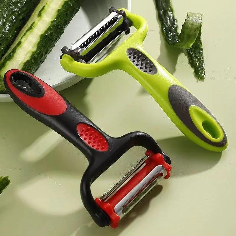 Stainless Steel Paring Knife Multi-function Rotary Peeler 3-in-1 Grater Multi-purpose Planer Kitchen Tools