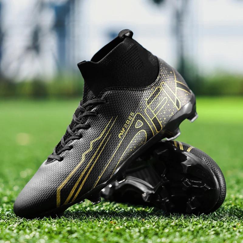 Men Football Shoes Ultralight TF/FG Sneaker Kids Workout Professional Society High Quality Football Shoes Football Boots for Outdoor