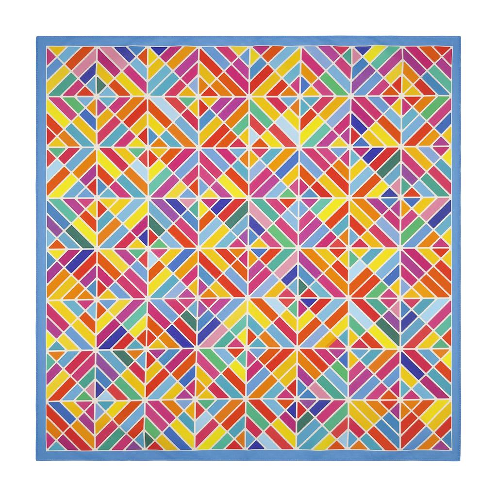 21'' Geometrical Pattern Bandana Head Scarf for Women Men Square Turban Head Scarf Punk Head Wrap Headwear