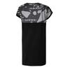 adidas Neo W Cs Dress Fashion Simple Letter Print Short Sleeve Dress Women Dresses Black Bright-Pink Fluorescent DW8353