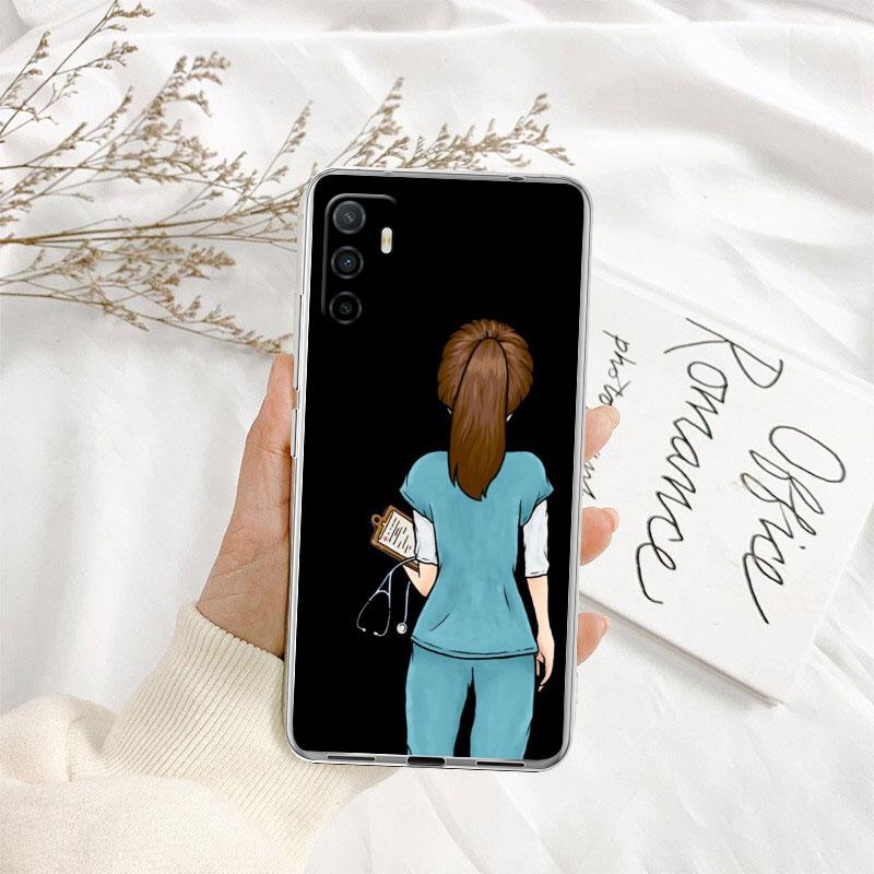 Doctor Nurse Transparent Phone Case for Motorola Moto Edge 20 30 40 50 S30 Fusion Ultra Pro Neo Lite + G200 G23