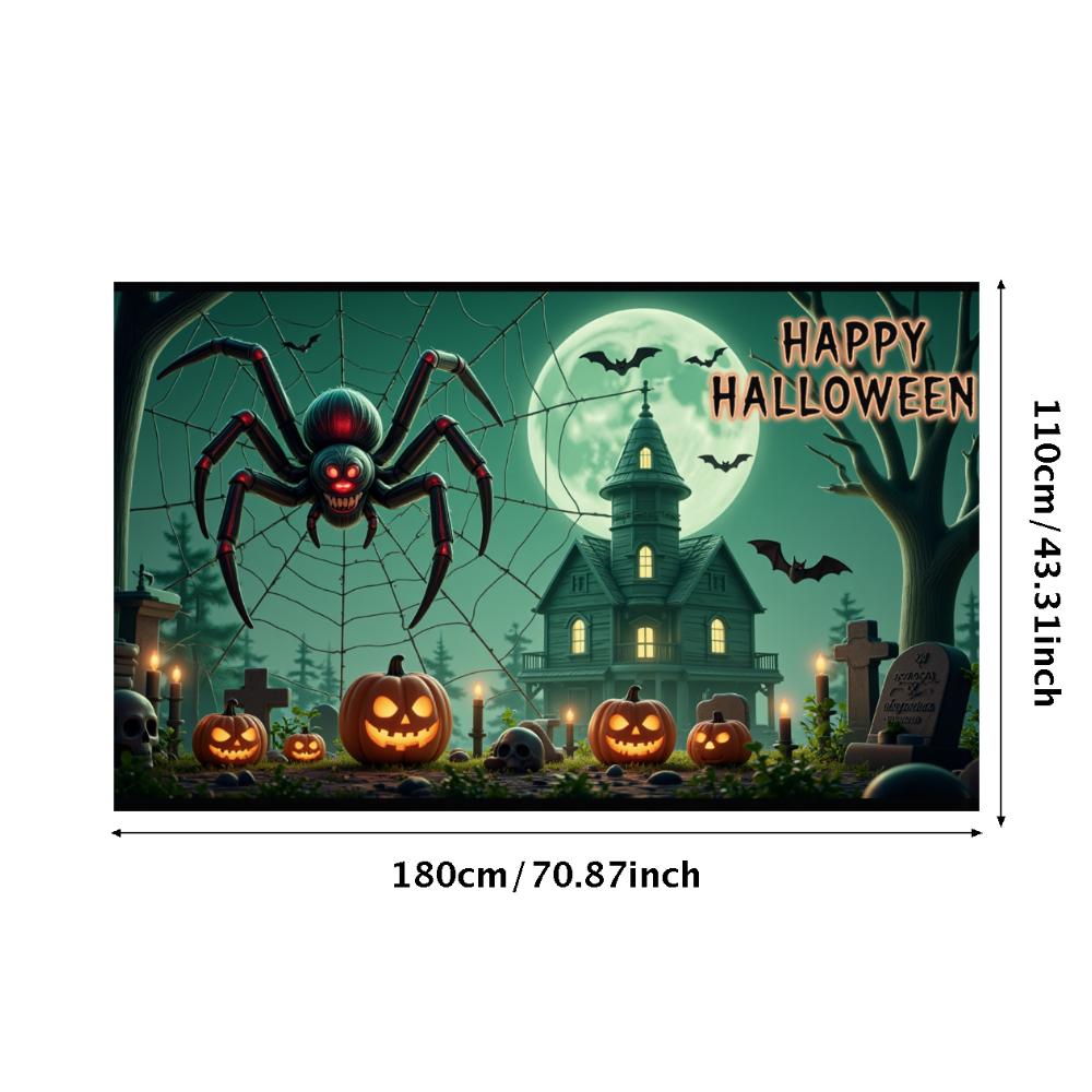 Halloween Banner Skulls Spooky Decoration Event Decoration Eerie Atmosphere Night Decoration For Spooky Night Party Prop