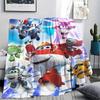 1Pc Super Wings Print Flannel Blanket, High Quality Comfortable for All Seasons, Home Decor, Warmth and Comfort, Perfect for Christmas Gifts