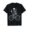 Kaffee Skelett Fahrrad Design Grafik T Shirt Vintage Graphic Designer Clothes Soft Slightly Casual Streetwear