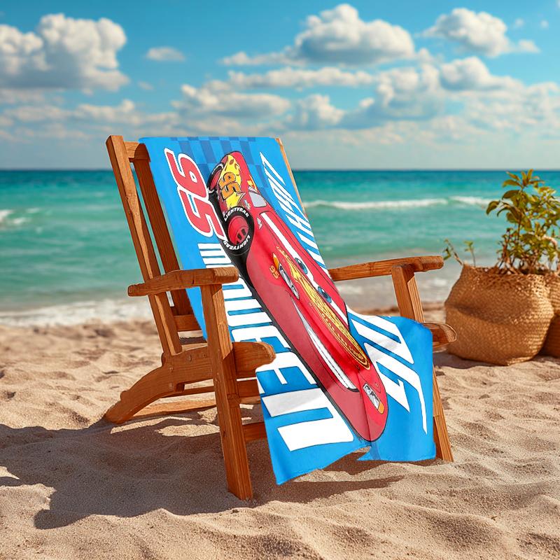 Lightning McQueen Beach Towel Outdoor Camping Beach Towel for Vacation Swim Outdoor Pool Absorbent Bath Towel
