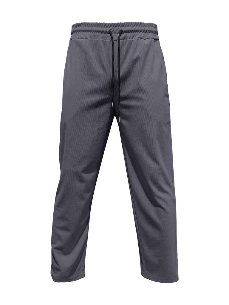 Übergröße Herren Casual Street Zweiteiler Modestil Basic Cord Oberteile und Bleistifthose Anzug Herren Sport 2-teiliges Outfit Neu