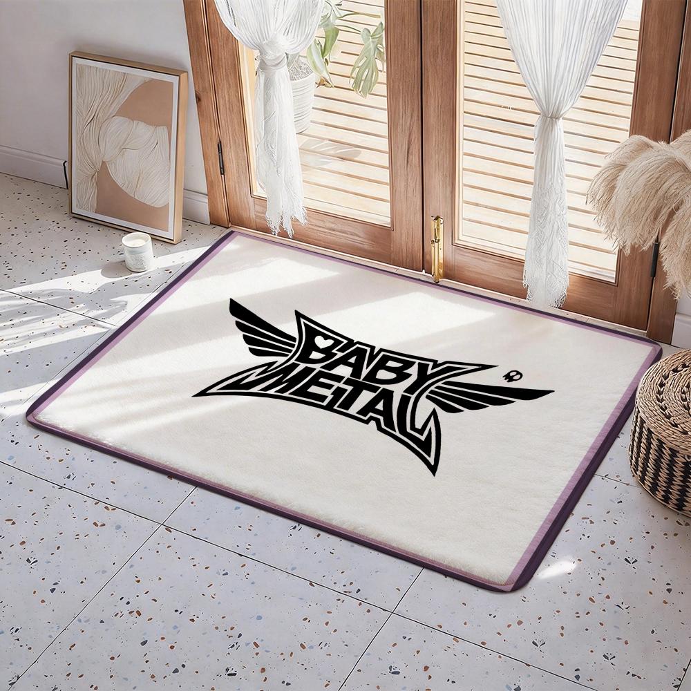 

idol group babymetal combination Floor Mat Eco Flannel Doormat Non Slip Odorless Indoor Floor Rug Soft Short Plush Home Mat 50x80cm