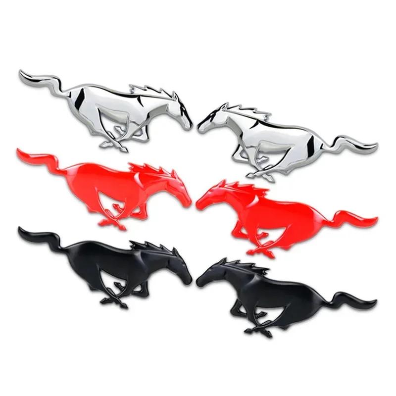 Car Exterior Side Emblem Stickers for Ford Mustang Logo Explorer Fusion Mondeo Focus MK2 MK3 MK7 Ranger Kuga Horse Badge Decals