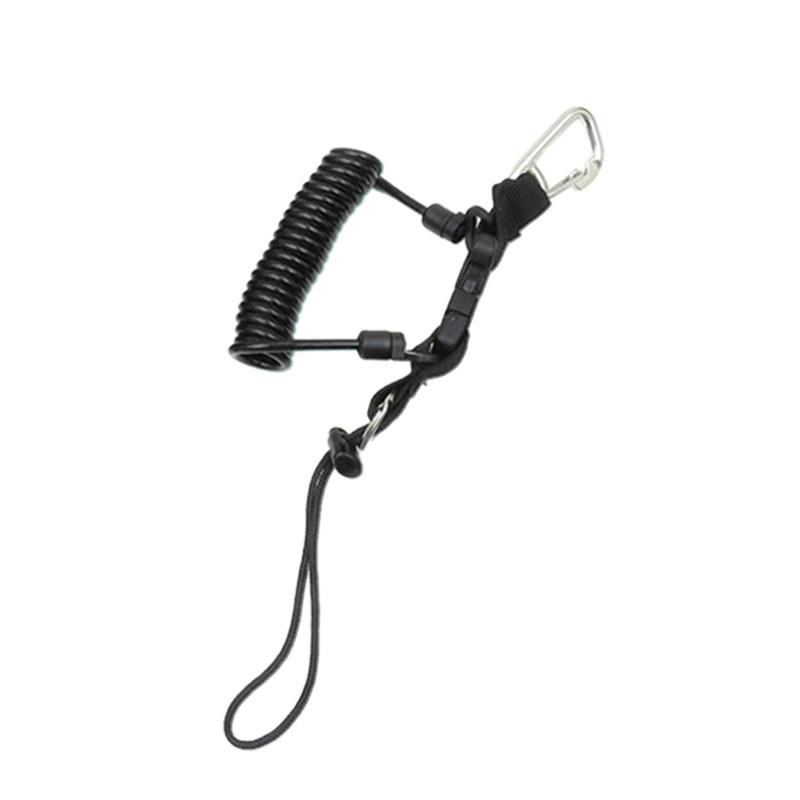 Scubas Diving Retractable Lanyard Scubas Safety Diving Lanyard Coil Rope with Quick Release Buckles Diving Spring Rope