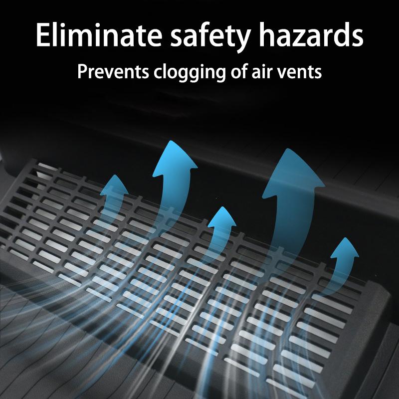 Dust Net Storage Box For Tesla Model Y Seat Guard Under The Seat Car Dust Proof Mesh Storage TPE Box Model Y Car Accessories