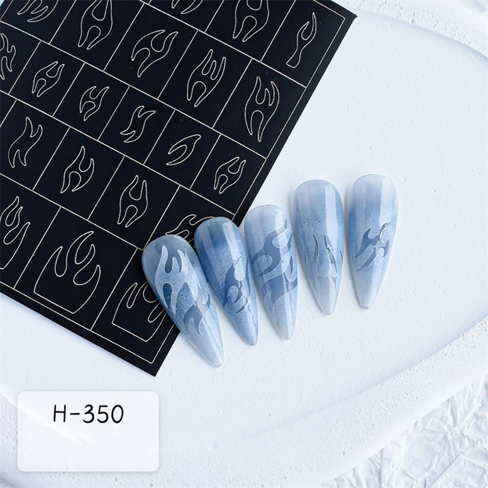 

New Instagram-Style Nail Art Stencils: Hollow-Out Airbrushing Stickers featuring Hearts, Butterflies, Stars, and Flames
