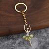 2Pcs Ballerina Keychain Pendant Lightweight Metal Rhinestone Keychain Portable Elegant Bag